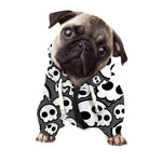 Emo Skull Pattern Print Dog Zip Up Hoodie
