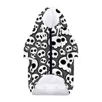 Emo Skull Pattern Print Dog Zip Up Hoodie