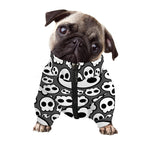 Emo Skull Pattern Print Dog Zip Up Jacket