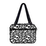 Emo Skull Pattern Print Double Strap Bible Bag