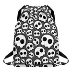 Emo Skull Pattern Print Drawstring Backpack