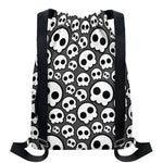 Emo Skull Pattern Print Drawstring Backpack