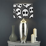 Emo Skull Pattern Print Drum Lamp Shade