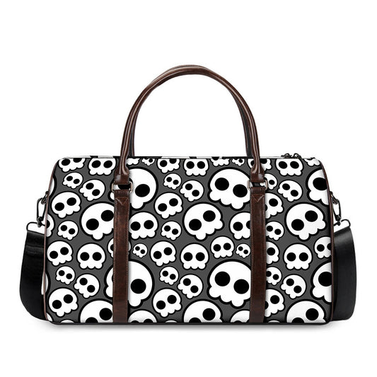 Emo Skull Pattern Print Duffle Bag