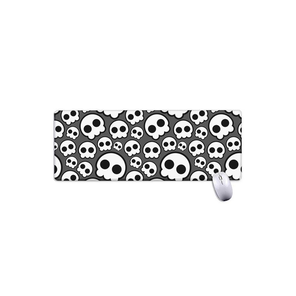 Emo Skull Pattern Print Extended Mouse Pad