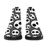 Emo Skull Pattern Print Flat Ankle Boots