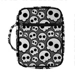 Emo Skull Pattern Print Front Pocket Bible Bag