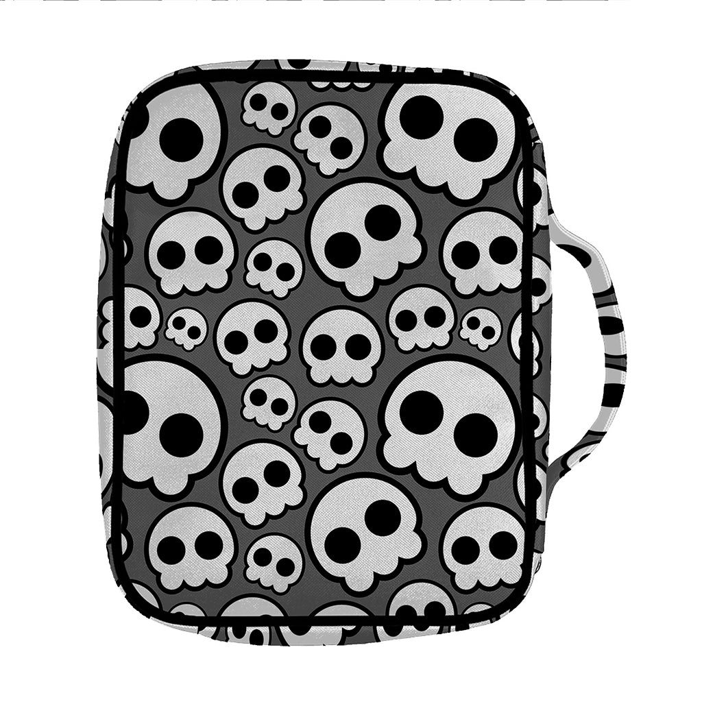 Emo Skull Pattern Print Front Pocket Bible Bag