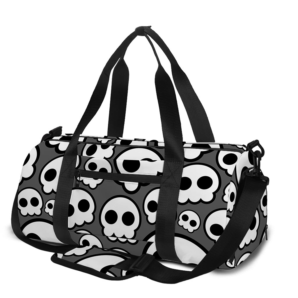 Emo Skull Pattern Print Gym Bag