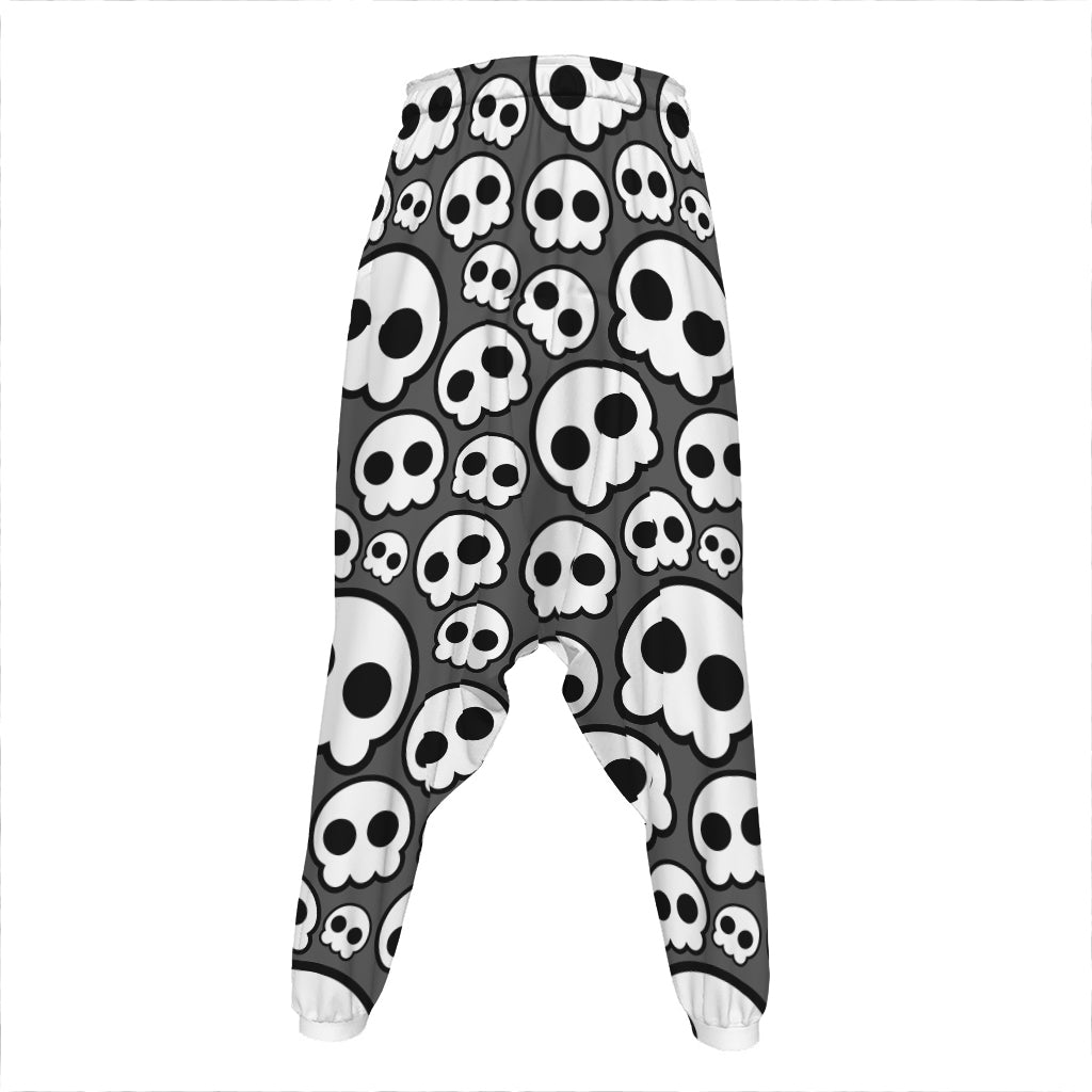 Emo Skull Pattern Print Hammer Pants
