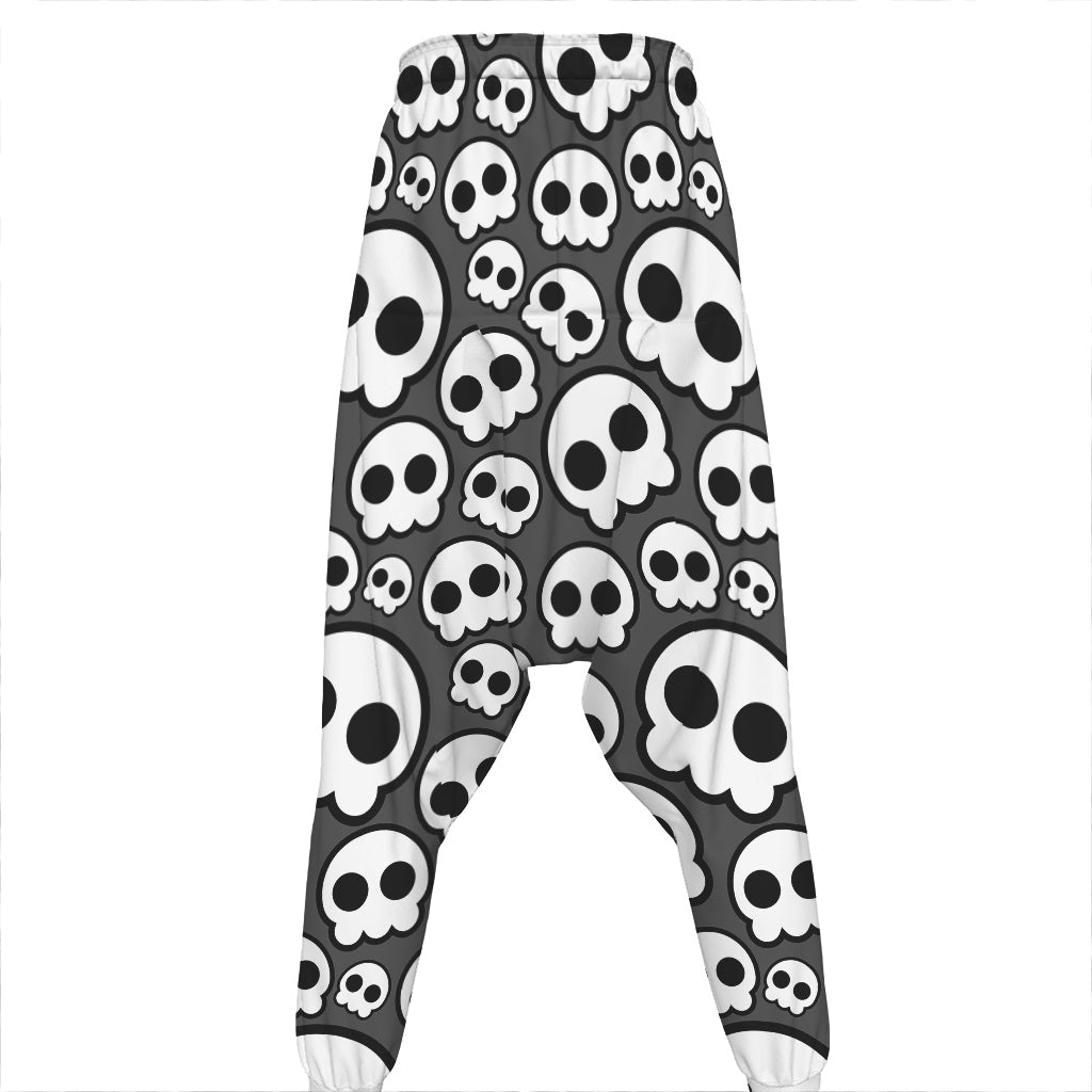 Emo Skull Pattern Print Hammer Pants