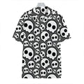 Emo Skull Pattern Print Hawaiian Shirt