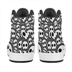 Emo Skull Pattern Print High Top Leather Sneakers
