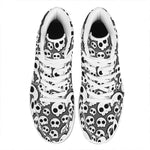 Emo Skull Pattern Print High Top Leather Sneakers