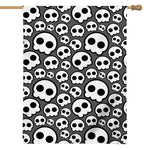 Emo Skull Pattern Print House Flag