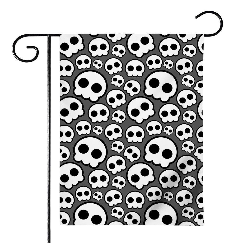 Emo Skull Pattern Print House Flag