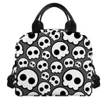 Emo Skull Pattern Print Insulated Lunch Bag