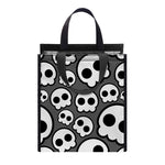 Emo Skull Pattern Print Insulated Lunch Tote