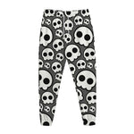 Emo Skull Pattern Print Jogger Pants