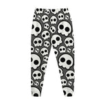 Emo Skull Pattern Print Jogger Pants
