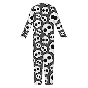 Emo Skull Pattern Print Jumpsuit