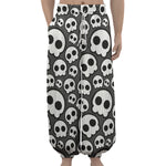 Emo Skull Pattern Print Lantern Pants