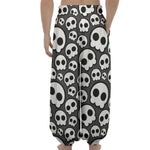 Emo Skull Pattern Print Lantern Pants