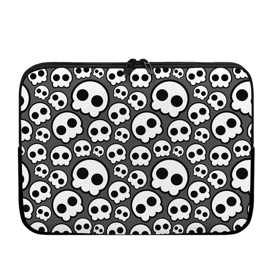 Emo Skull Pattern Print Laptop Sleeve