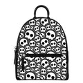 Emo Skull Pattern Print Leather Backpack