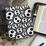 Emo Skull Pattern Print Leather Bible Cover
