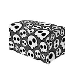 Emo Skull Pattern Print Leather Tissue Box Cover
