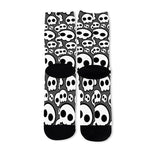 Emo Skull Pattern Print Long Socks