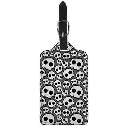 Emo Skull Pattern Print Luggage Tag