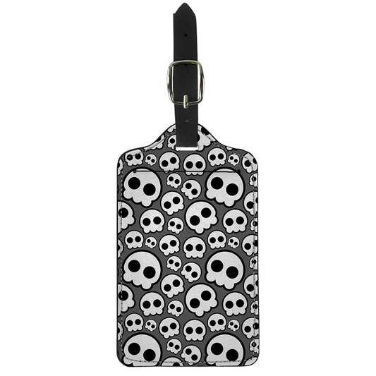 Emo Skull Pattern Print Luggage Tag