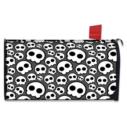 Emo Skull Pattern Print Mailbox Cover