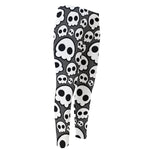 Emo Skull Pattern Print Men's Compression Pants