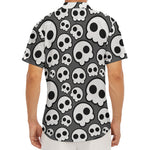 Emo Skull Pattern Print Men's Deep V-Neck Shirt