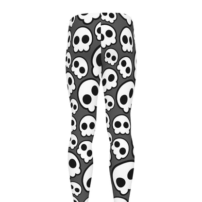 Emo Skull Pattern Print Men's leggings