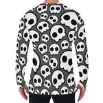 Emo Skull Pattern Print Men's Long Sleeve T-Shirt