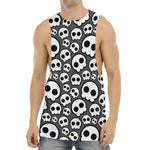 Emo Skull Pattern Print Men's Muscle Tank Top