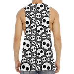 Emo Skull Pattern Print Men's Muscle Tank Top
