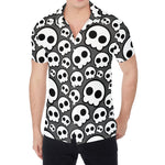 Emo Skull Pattern Print Men's Shirt