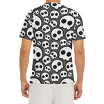 Emo Skull Pattern Print Men's Short Sleeve Rash Guard