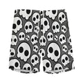 Emo Skull Pattern Print Men's Athletic Shorts