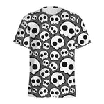 Emo Skull Pattern Print Men's Sports T-Shirt