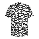 Emo Skull Pattern Print Men's Sports T-Shirt