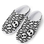 Emo Skull Pattern Print Mesh Casual Shoes
