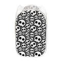 Emo Skull Pattern Print Mesh Laundry Hamper