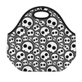 Emo Skull Pattern Print Neoprene Lunch Bag