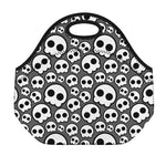 Emo Skull Pattern Print Neoprene Lunch Bag